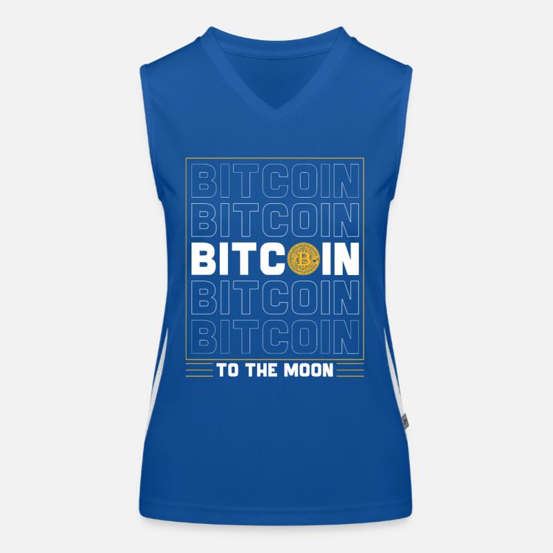 Bitcoin Bitcoin to the moon Débardeur respirant contrasté Femme