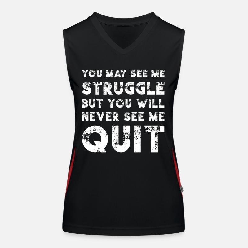 Motivation Citation Débardeur respirant contrasté Femme