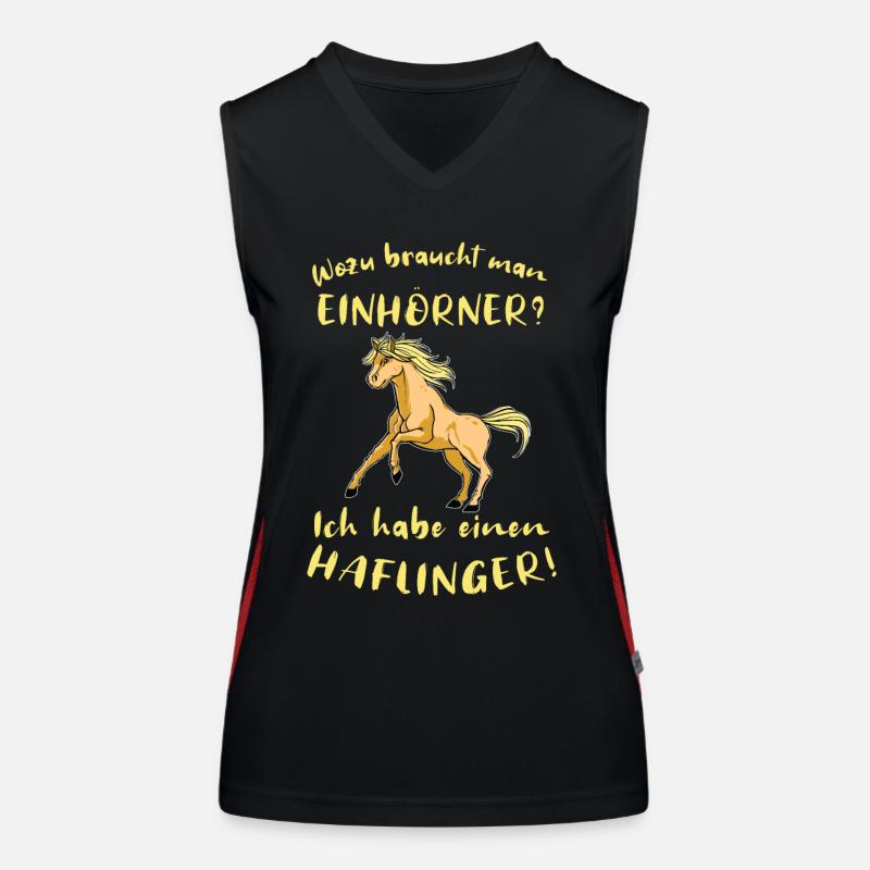 Haflingermotiv Pferde Haflinger Geschenkidee Funktionelles Kontrast-Tank Top für Frauen