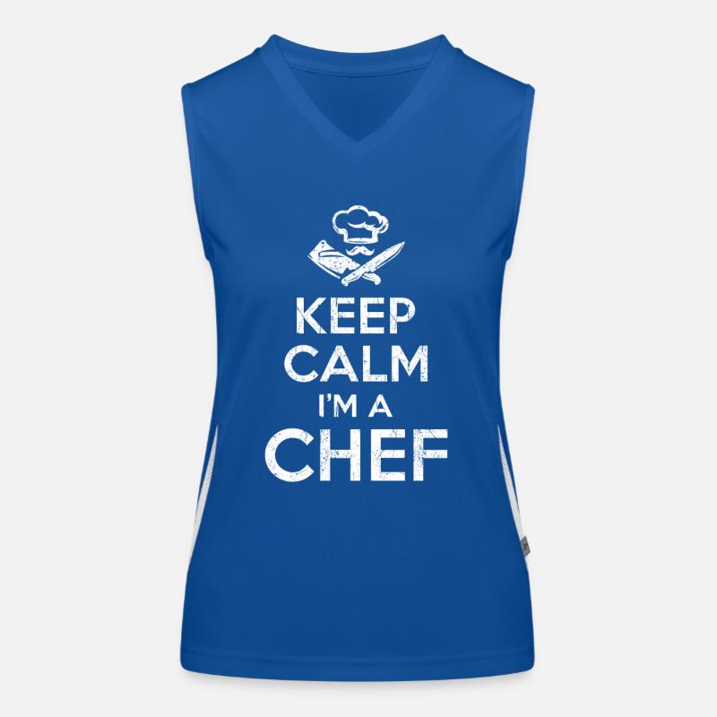 Keep Calm Chef Women's Functional Contrast Tank Top
