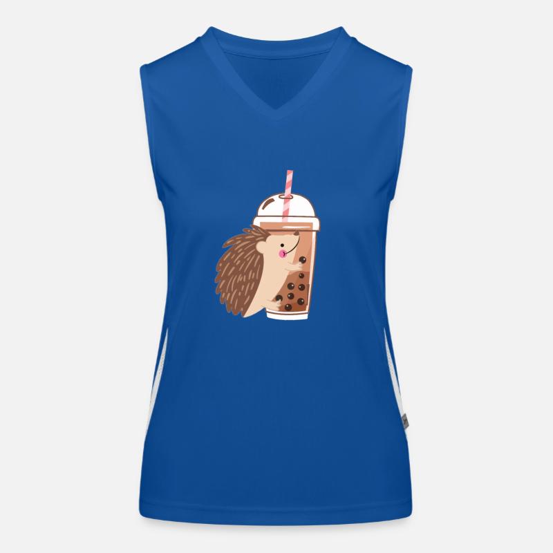 Bubble Tea Igel Funktionelles Kontrast-Tank Top für Frauen