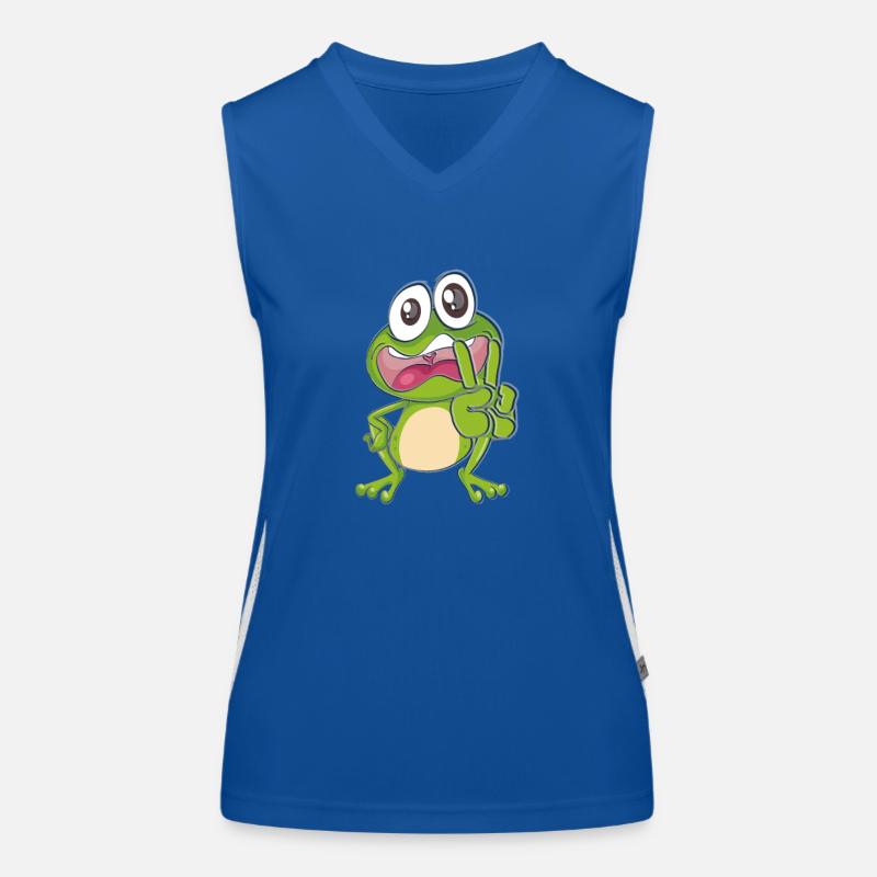 Frosch lustig Funktionelles Kontrast-Tank Top für Frauen