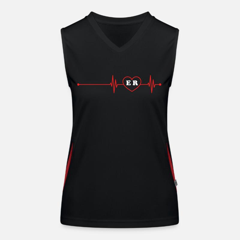 Cadeau d’ambulancier paramédical Débardeur respirant contrasté Femme