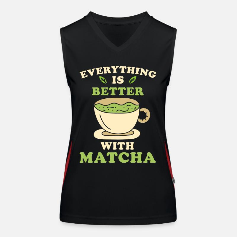 Thé Matcha Débardeur respirant contrasté Femme