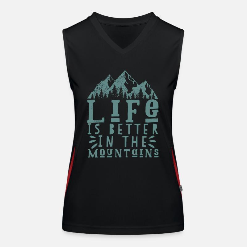 Berg Spruch Funktionelles Kontrast-Tank Top für Frauen
