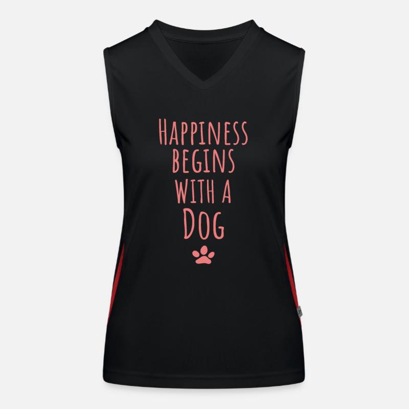 Hunde Spruch Funktionelles Kontrast-Tank Top für Frauen