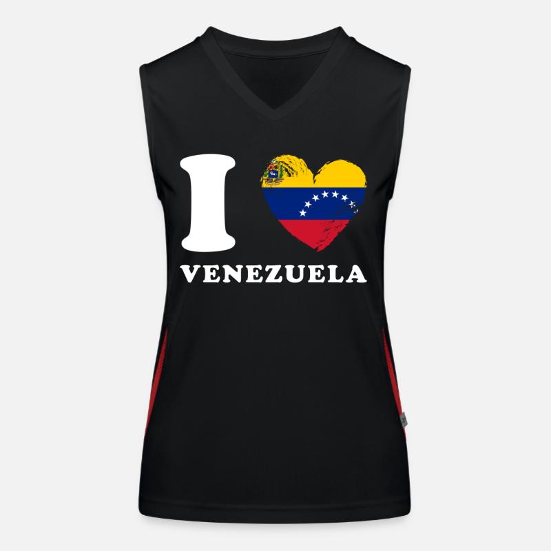 J’aime le Venezuela Débardeur respirant contrasté Femme