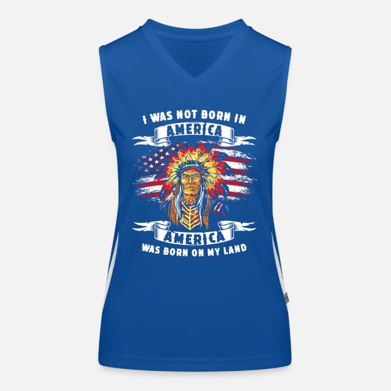 Indianer USA Spruch Funktionelles Kontrast-Tank Top für Frauen