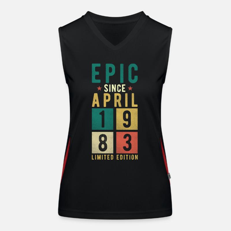 Birthday April 1983 Women's Functional Contrast Tank Top