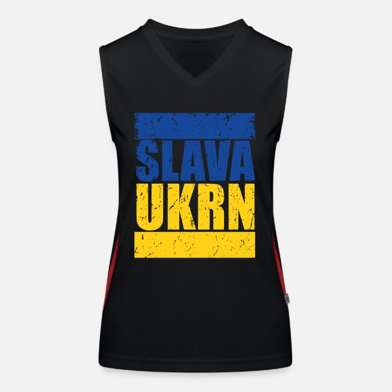 Slava Ukraini Funktionelles Kontrast-Tank Top für Frauen