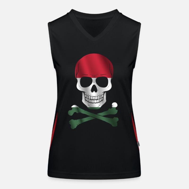 Ungarn Flagge Funktionelles Kontrast-Tank Top für Frauen