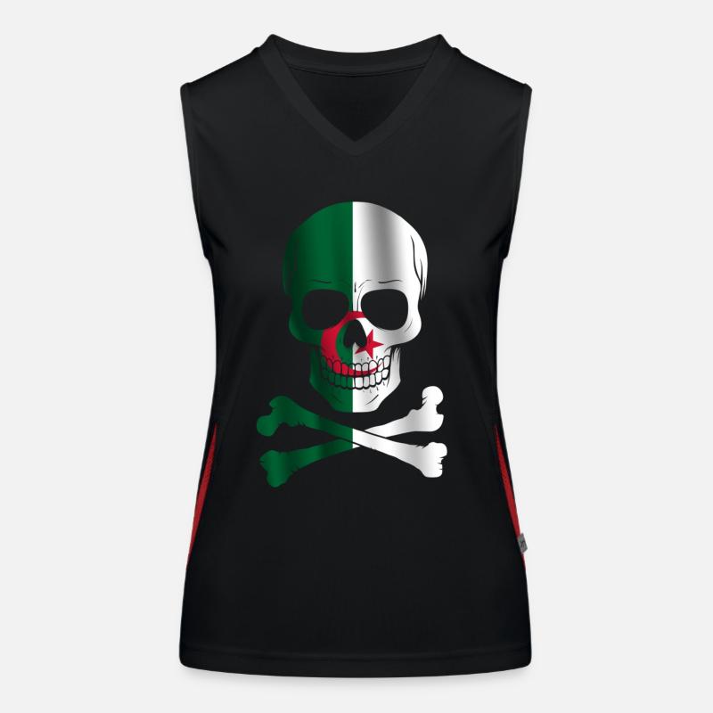 Algerien Flagge Funktionelles Kontrast-Tank Top für Frauen
