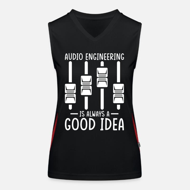 Audio Ingenieur Tontechniker Geschenk Funktionelles Kontrast-Tank Top für Frauen