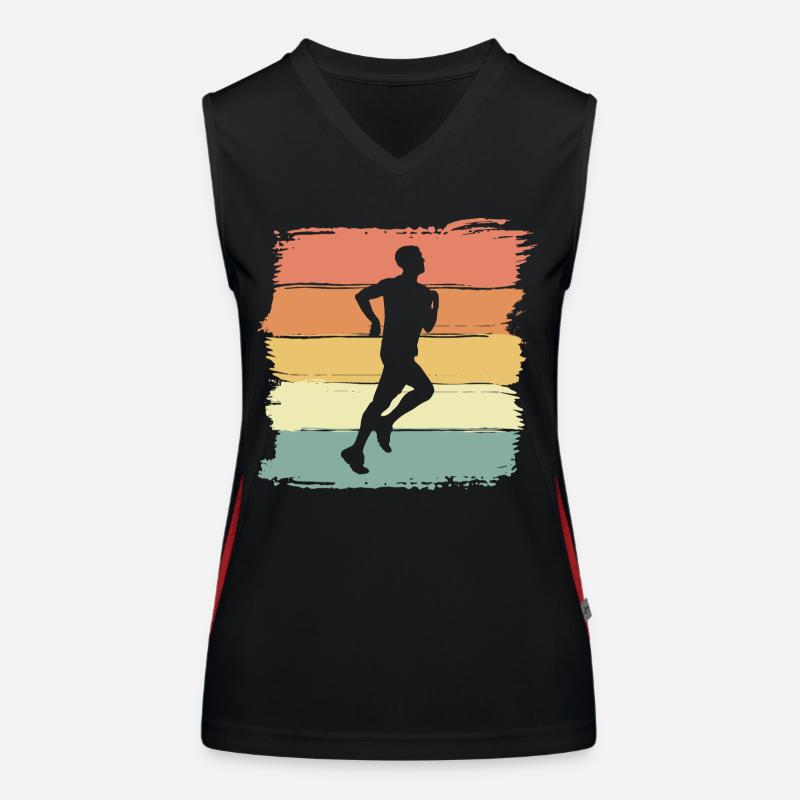 Running retro running vintage Débardeur respirant contrasté Femme