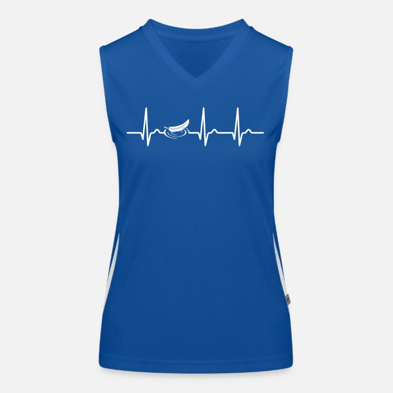 Courbe ECG - courbe cardiaque - source - eau - silence Débardeur respirant contrasté Femme