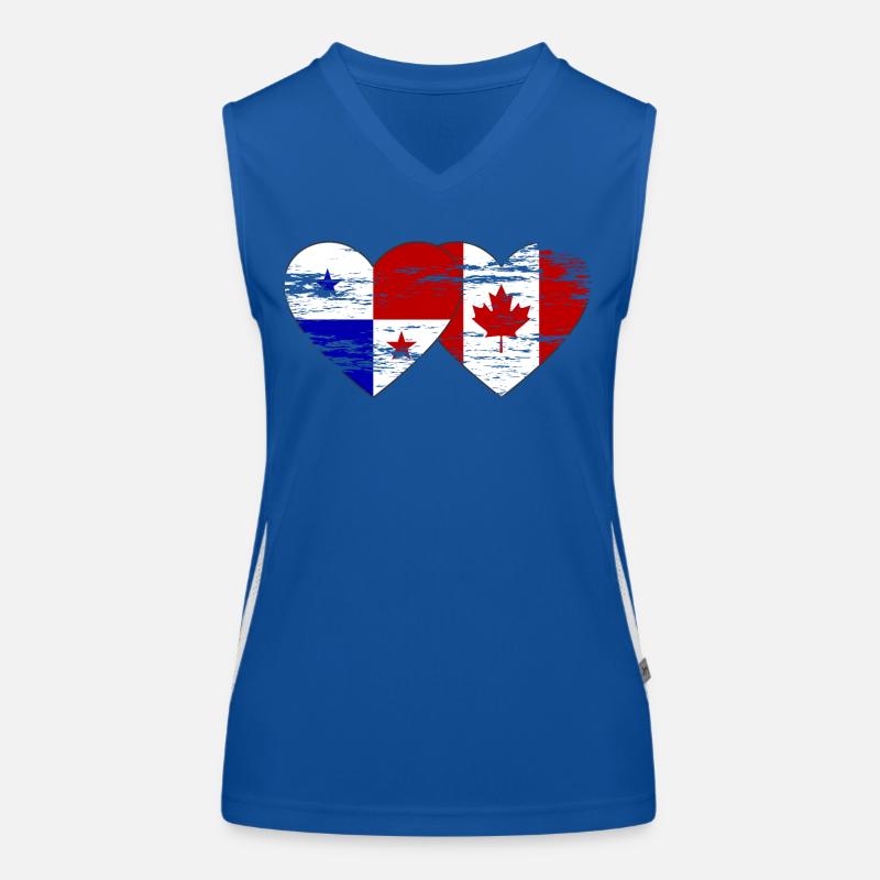 Drapeau du Panama Canada utilisé Débardeur respirant contrasté Femme