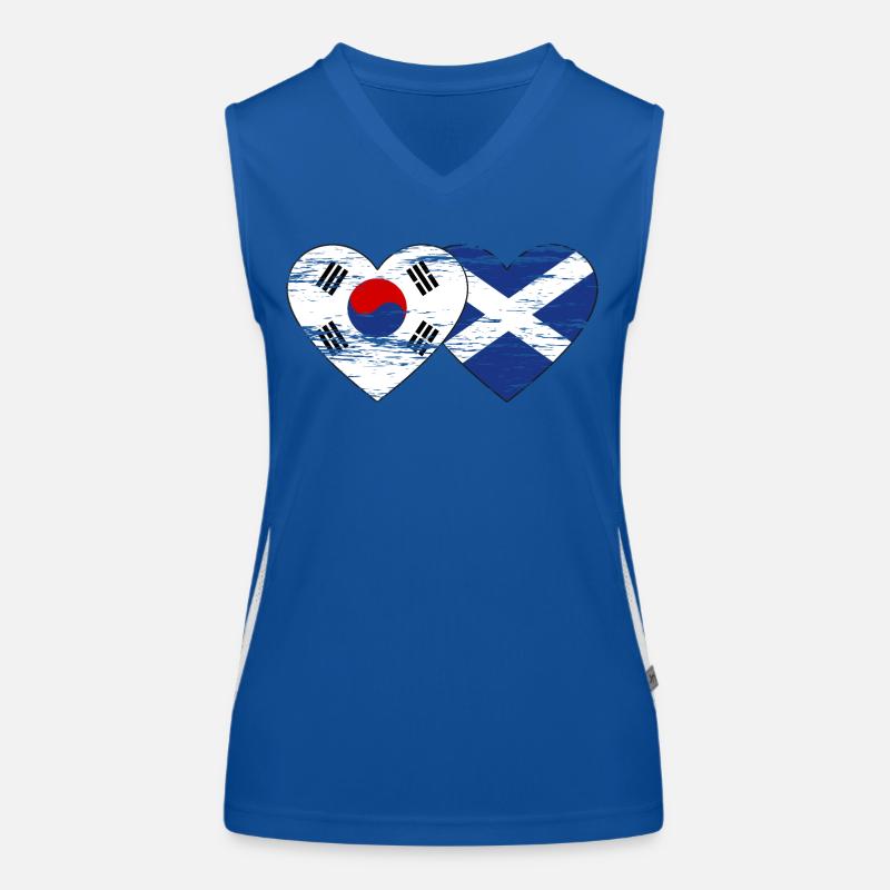 Corée du Sud Ecosse Drapeau Utilisé Débardeur respirant contrasté Femme