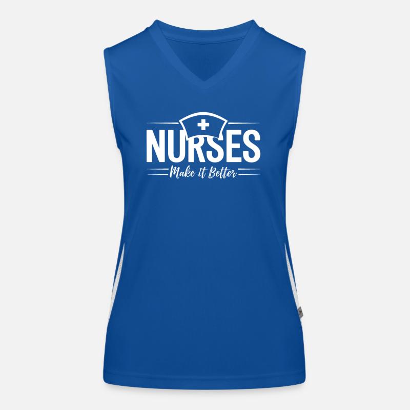 Nurses Krankenschwester Arzthelferin Spruch Zitat Funktionelles Kontrast-Tank Top für Frauen