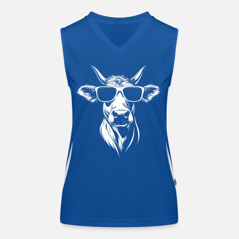 Lunettes de soleil Cool Cow Débardeur respirant contrasté Femme