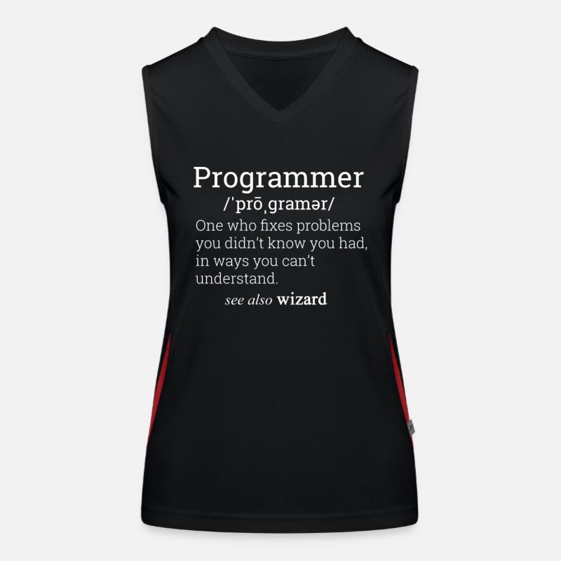 Programmeur Définition Débardeur respirant contrasté Femme