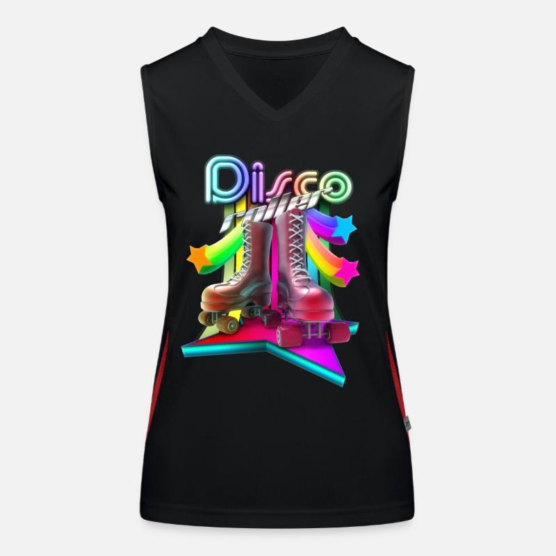 Disco Roller 3D Funktionelles Kontrast-Tank Top für Frauen