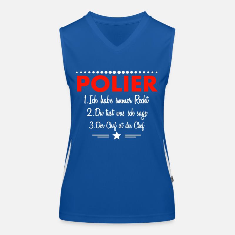 Travaux de construction de routes de chantier polies Construction de bâtiments Pflasterer Débardeur respirant contrasté Femme