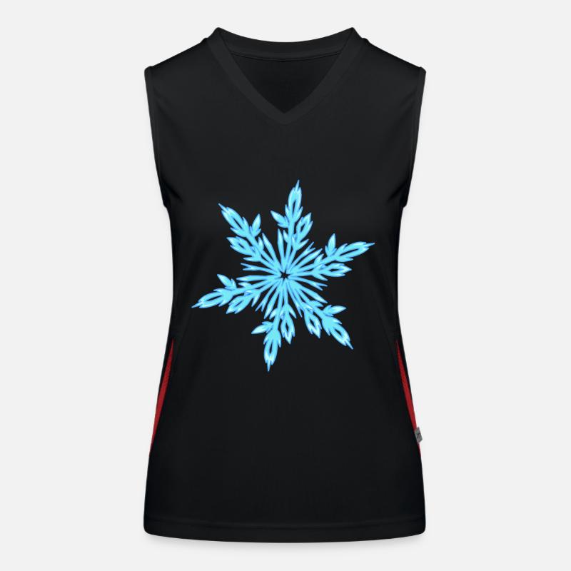 Eiskristall Funktionelles Kontrast-Tank Top für Frauen