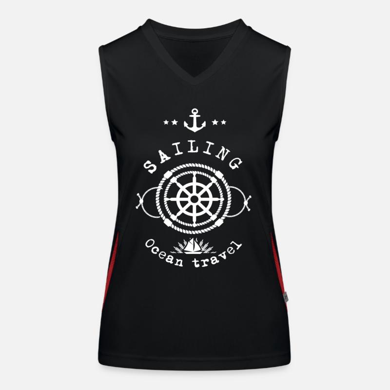 Segelschiff Funktionelles Kontrast-Tank Top für Frauen