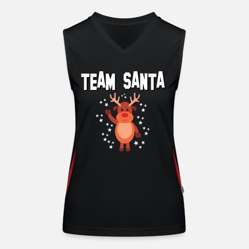 Team Santa Funktionelles Kontrast-Tank Top für Frauen