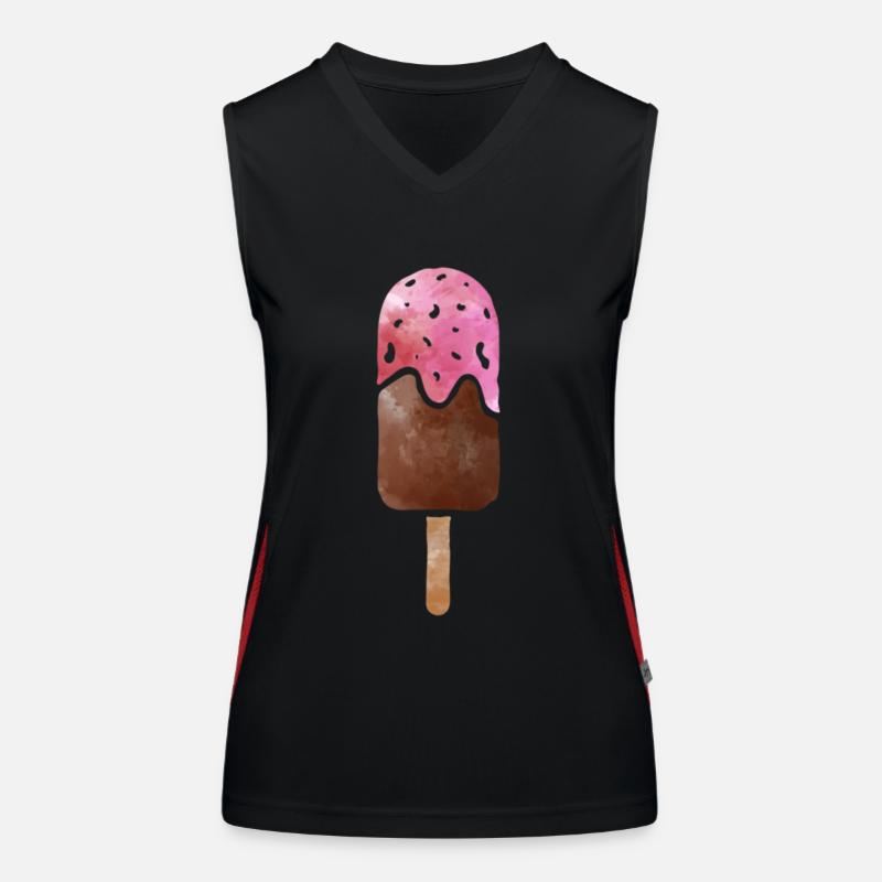 Eiscreme Funktionelles Kontrast-Tank Top für Frauen