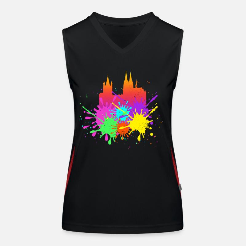 Carnaval de Cologne Débardeur respirant contrasté Femme