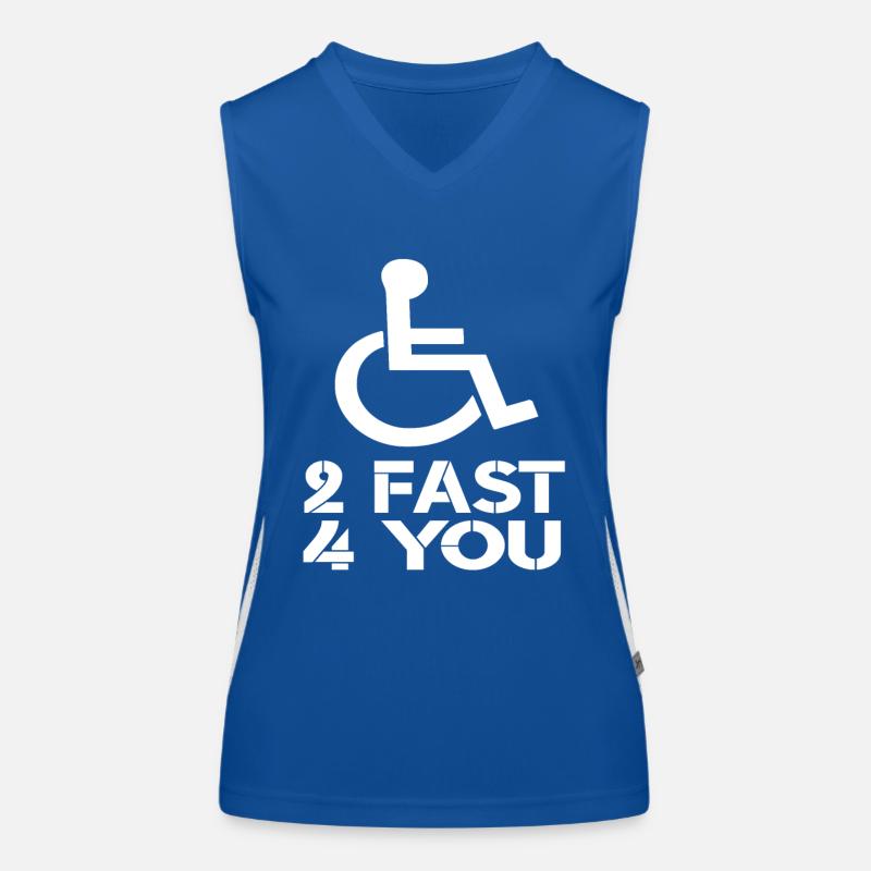Rollstuhl Rollstuhlfahrer Behinderte Rollstühle Funktionelles Kontrast-Tank Top für Frauen