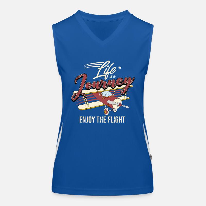 Flugzeug Funktionelles Kontrast-Tank Top für Frauen