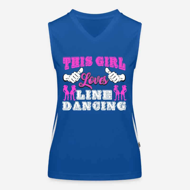 Linedance, Line dancing Linedancer Funktionelles Kontrast-Tank Top für Frauen