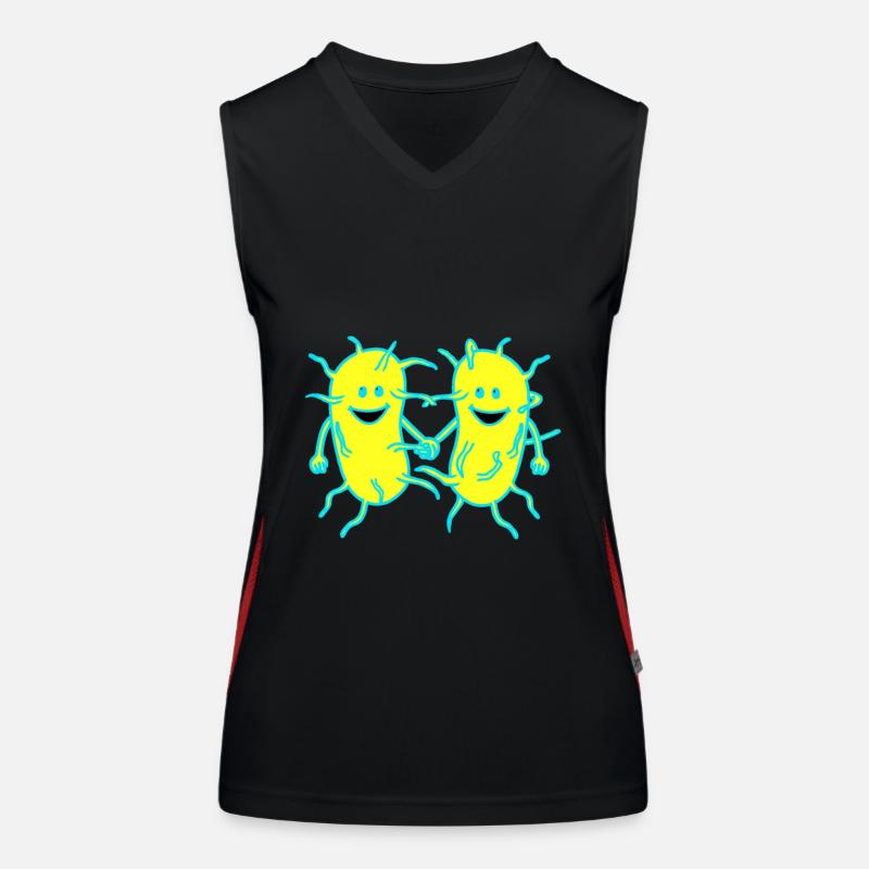 Bactéries, germes, virus, maladies, peste, grippe Débardeur respirant contrasté Femme