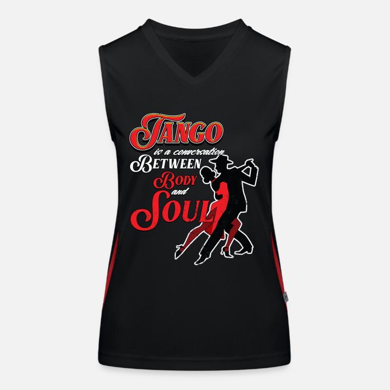 Tango, Tango Tänzer Funktionelles Kontrast-Tank Top für Frauen