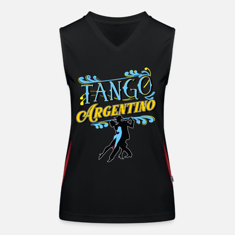 Tango, Tango Tänzer Funktionelles Kontrast-Tank Top für Frauen