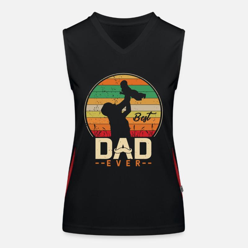 Bester Papa Funktionelles Kontrast-Tank Top für Frauen