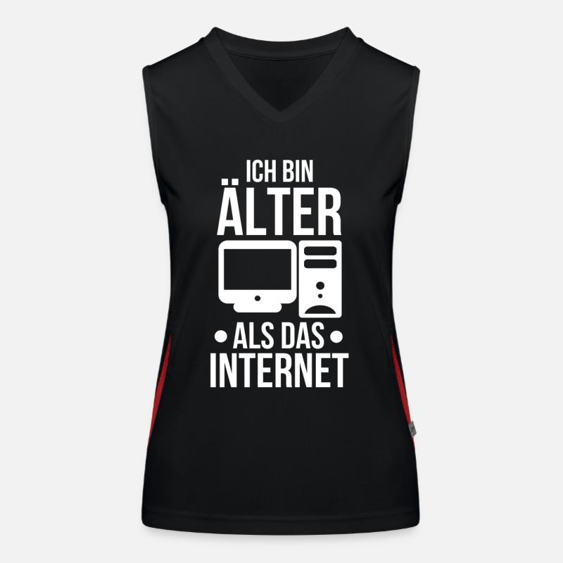 Ich bin älter als das Internet Funktionelles Kontrast-Tank Top für Frauen