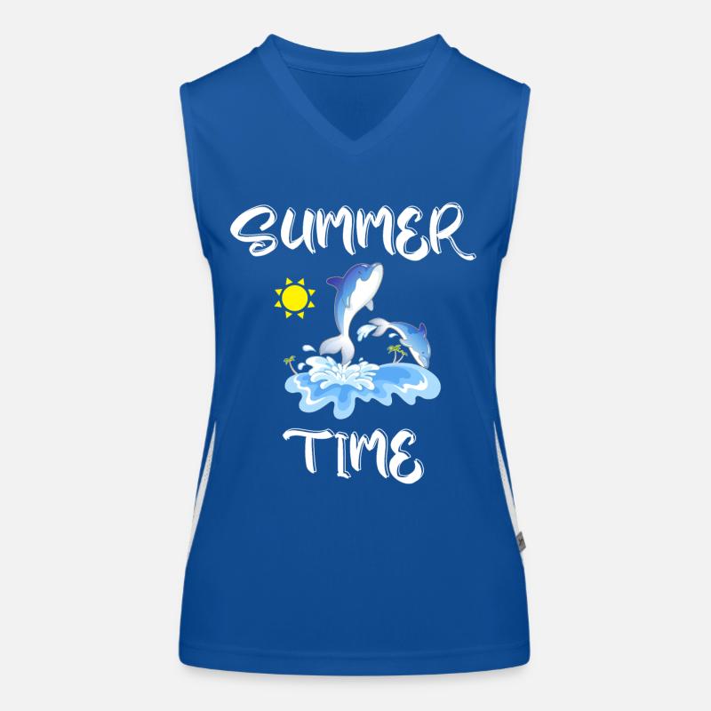Sommerzeit Funktionelles Kontrast-Tank Top für Frauen