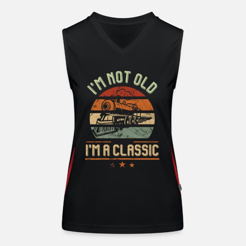 Eisenbahner Geburtstag Funktionelles Kontrast-Tank Top für Frauen