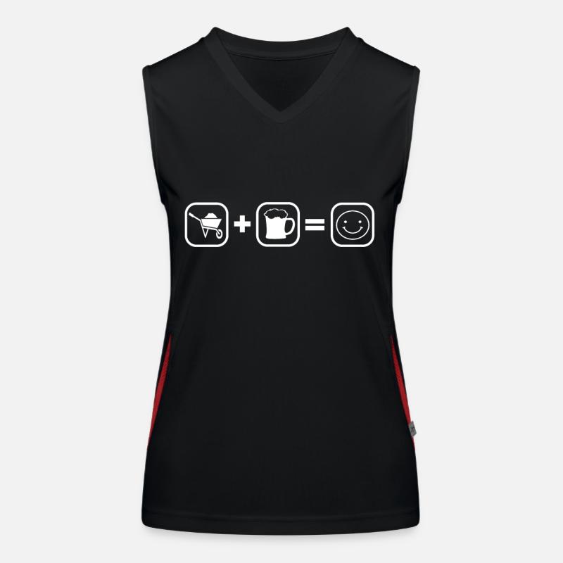 Construction site and beer Women's Functional Contrast Tank Top