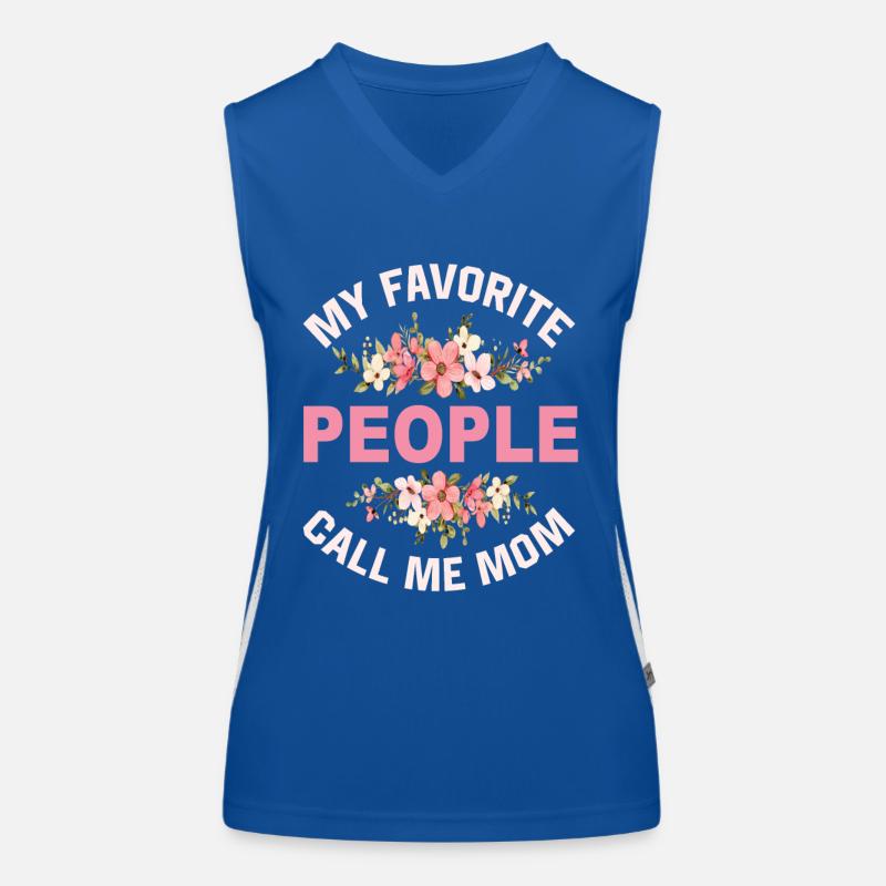 My Favorite People Call Me Mom Funktionelles Kontrast-Tank Top für Frauen