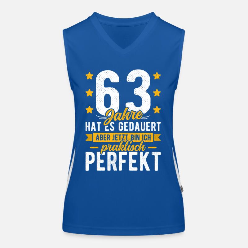 63 Geburtstag Mann 63er 63ter Ich bin 63 Jahre alt Funktionelles Kontrast-Tank Top für Frauen