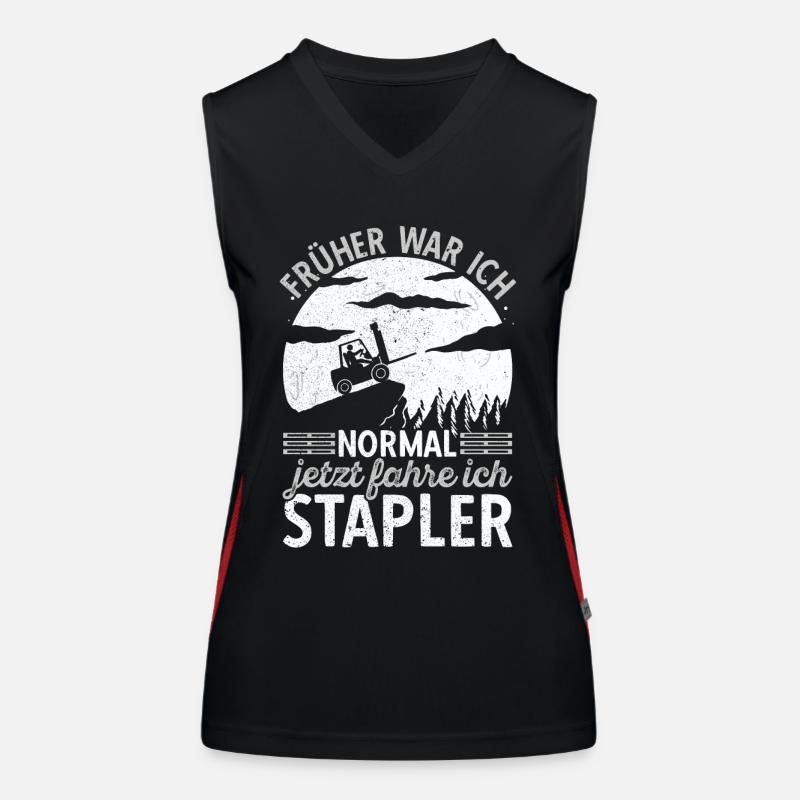 Staplerfahrer Gabelstaplerfahrer Stapler Lagerist Funktionelles Kontrast-Tank Top für Frauen