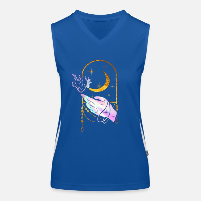 Esoteric Hand Magic Occult Goth Wicca Women's Functional Contrast Tank Top