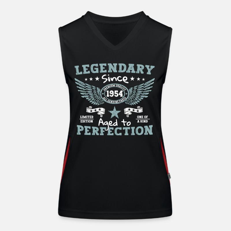 Legendary since 1954 68th birthday gift Women's Functional Contrast Tank Top