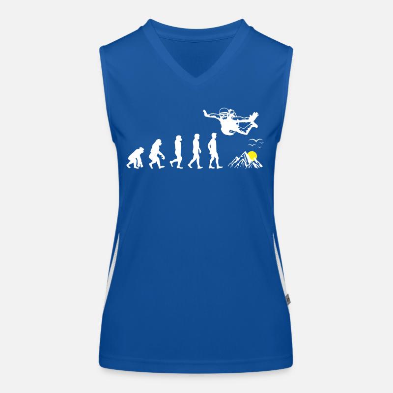 Fallschirmspringen Evolution Funktionelles Kontrast-Tank Top für Frauen