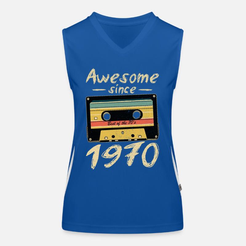 1970 Geburtstag 1970 Geboren Geburtstagsgeschenk Funktionelles Kontrast-Tank Top für Frauen
