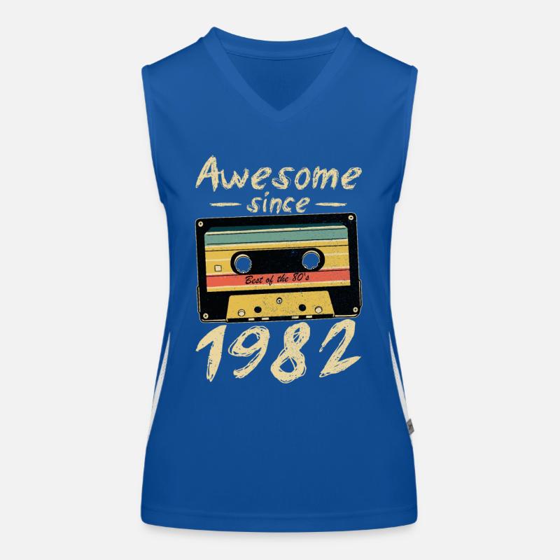 1982 Geburtstag 1982 Geboren Geburtstagsgeschenk Funktionelles Kontrast-Tank Top für Frauen